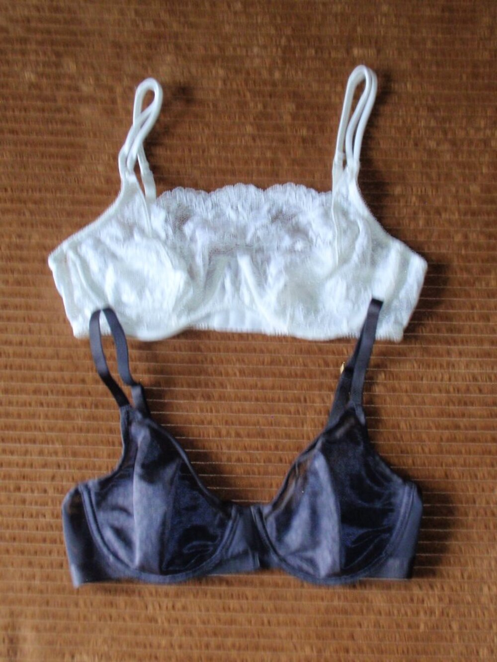 Lot of 2 Wacoal Lace High Neck Lace Unlined Soma Gray Leopard 34C 36C Bra
